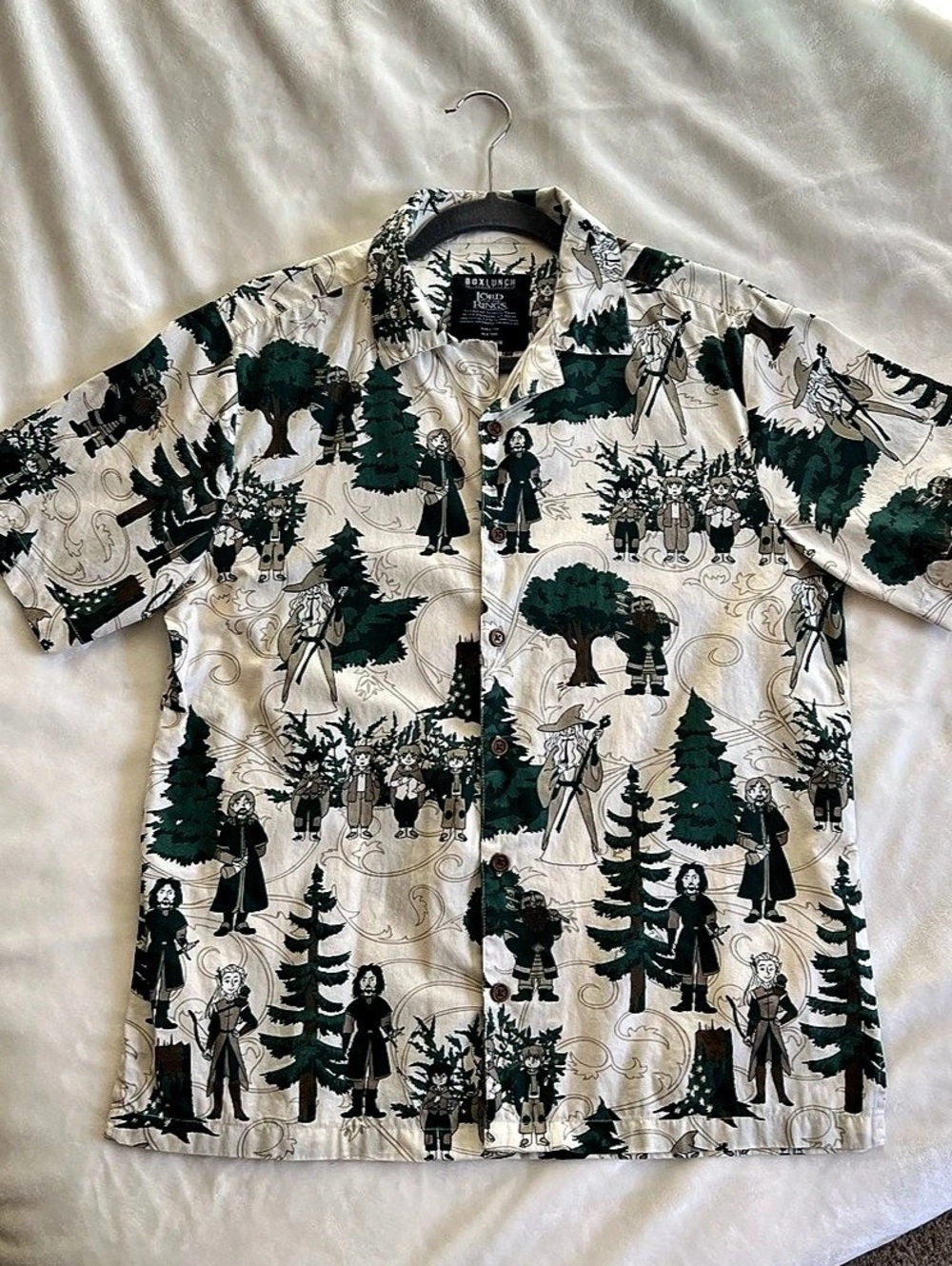 Lord of the Rings - Graphic Cotton Button-Up Shirt - Box Lunch - Size Small